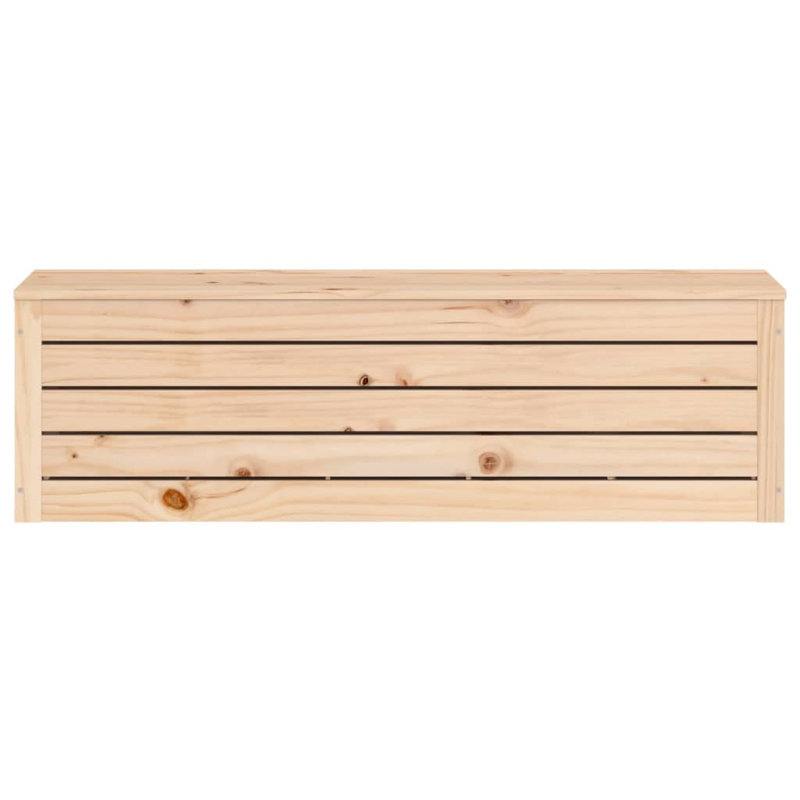 Grande boîte de rangement rectangulaire en bois de pin massif vidaXL, Brun