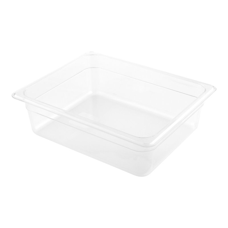 Ustensiles de cuisine pour restaurant - 4 casseroles profondes, récipient de rangement commercial de taille 10 1/2 - congelable, résistant à la casse, casseroles froides en plastique transparent, lavables à la vaisselle, pour la cuisine, les restaurants ou les cafétérias
