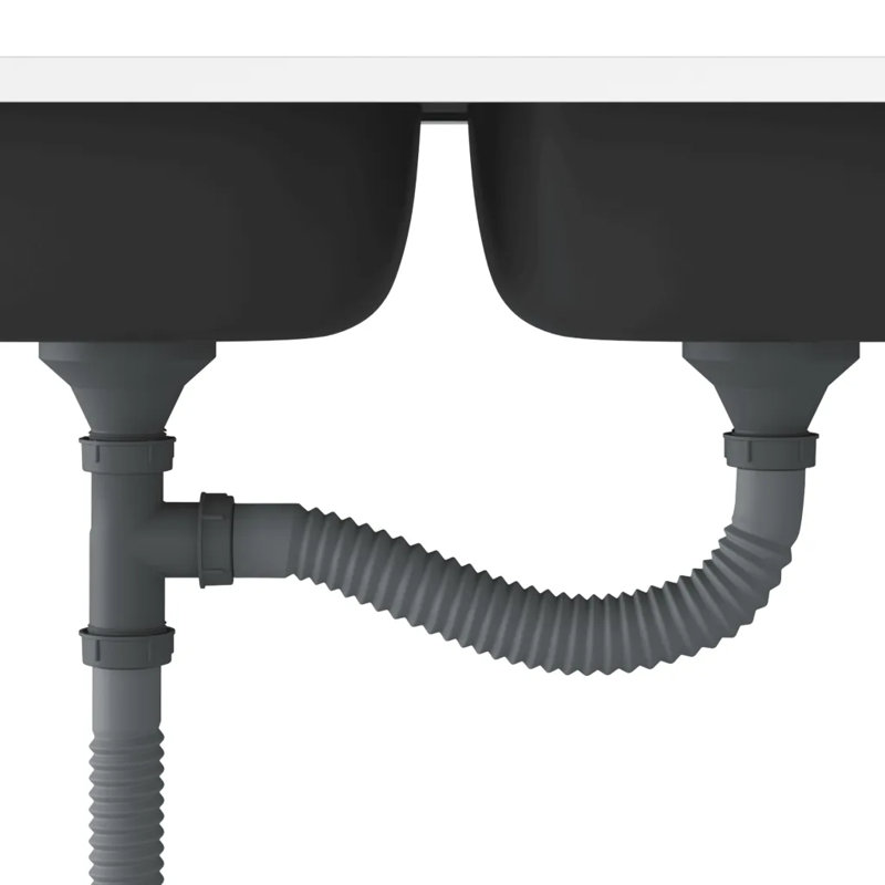 Belfry Kitchen Toney 600mm W Single Bowl Steel Freestanding Kitchen Sink with 1 Faucet Hole