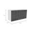 Armoire murale Napoles, deux tablettes, double porte - blanc / gris clair-2003566288