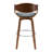 Swivel Upholstered Counter Stool with Solid Wood Frame-605559188