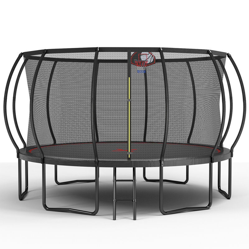 14FT Trampoline Pumpkin Outdoor Trampoline Round Trampoline With Enclosure Net