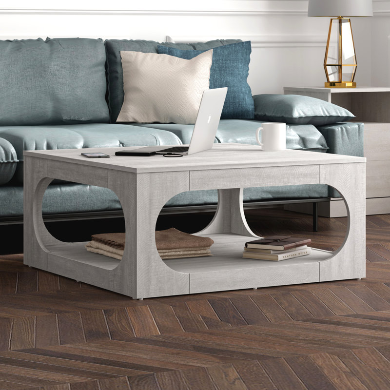 Inniss Square Coffee Table, Dusty Gray Oak