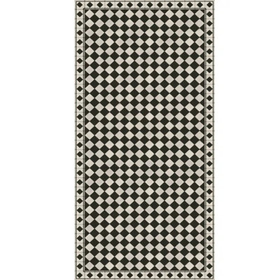 Chess Black Easy to Clean Vinyl Mat