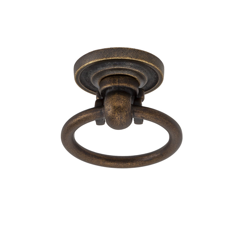 Small Ring Pull, Antique Brass
