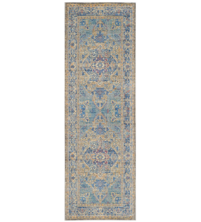 Power Loom Performance Blue/Gray/Beige Rug
