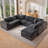 8 - Piece Compression Upholstered Boneless Sectional-603371970