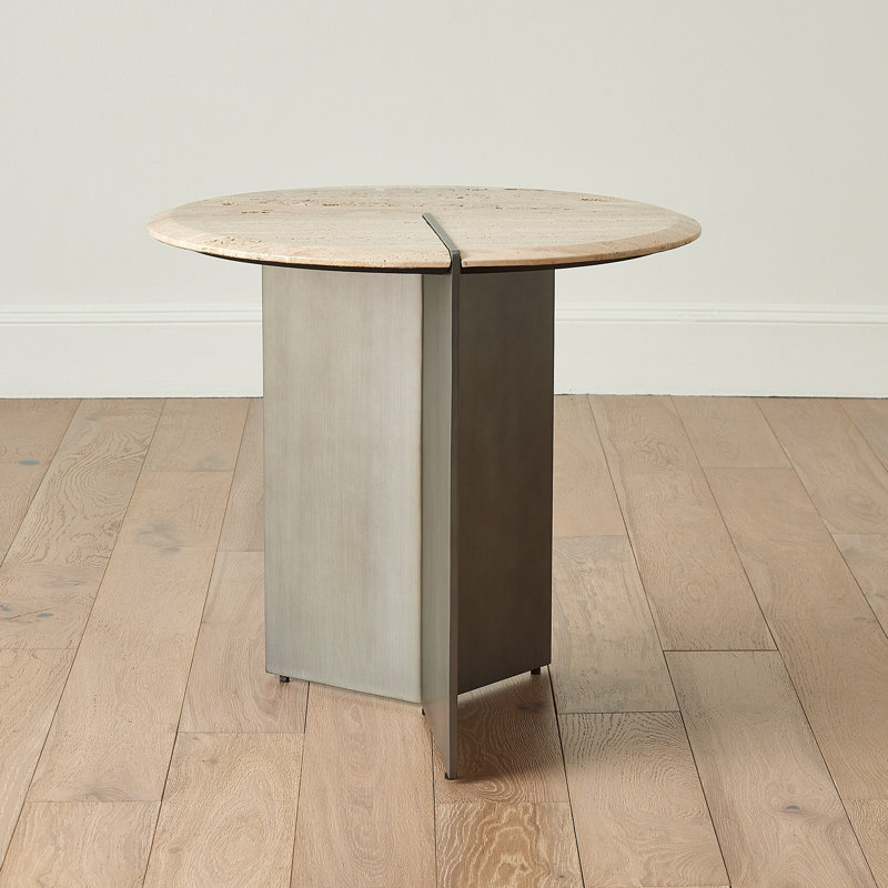 Stone End Table, 24" H x 26" W x 26" D