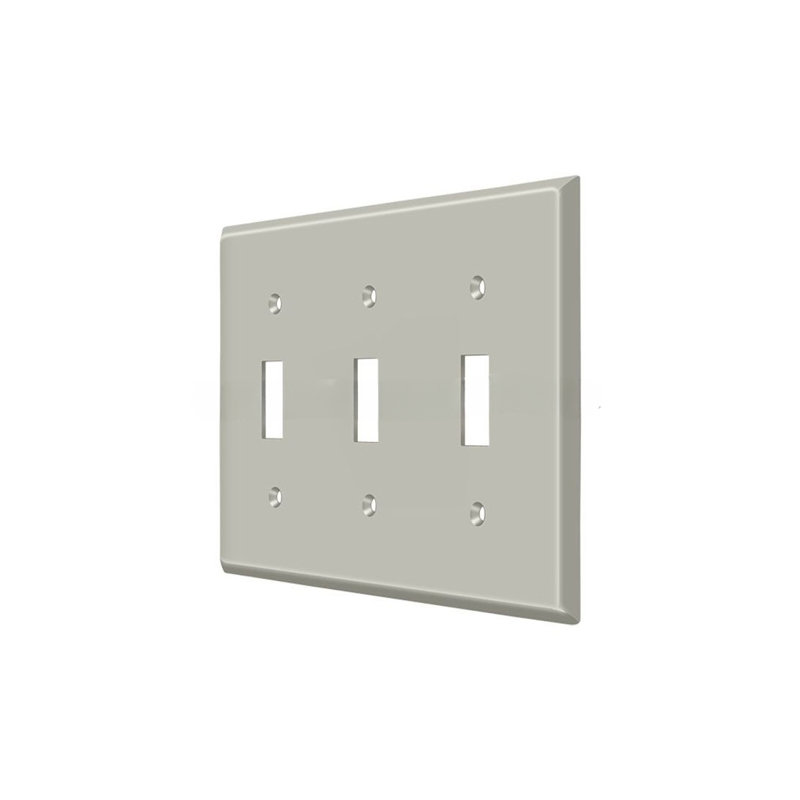 Deltana SWP4763U3 Switch Plate; Triple Standard; Bright Brass Finish, Bronze