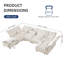 Canapé modulaire rembourré en U avec rangement, canapé à 7 places en velours côtelé avec dossier à accoudoirs réglables, coussins de soutien moelleux, beige-1456285548