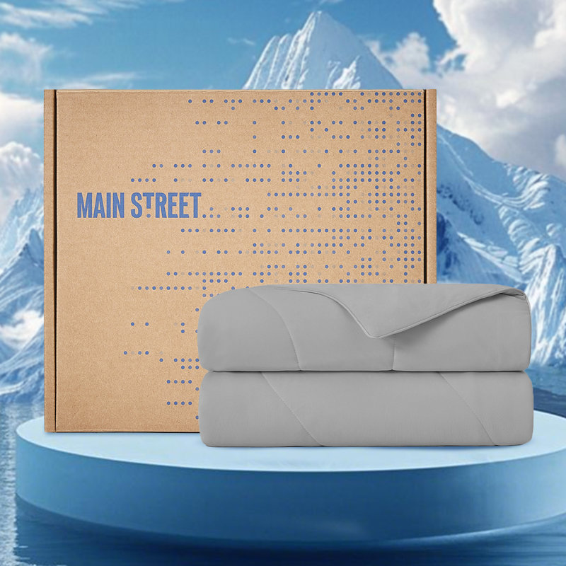 Ensembles de literie rafraîchissants, édredon en nylon gris de 108 po x 90 po pour un confort toutes saisons