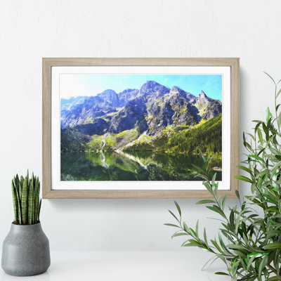 Mountain and Lake in Zakopane Poland - Framed Print