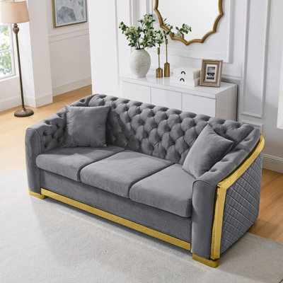 Ensemble de canapés chesterfield Modern Sofavelvet Luxury