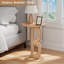 Petite table d'appoint, table de bout de style campagnard avec pieds en lettre B, table de bout de salon en bois avec table de bout pour petits espaces de chambre à coucher