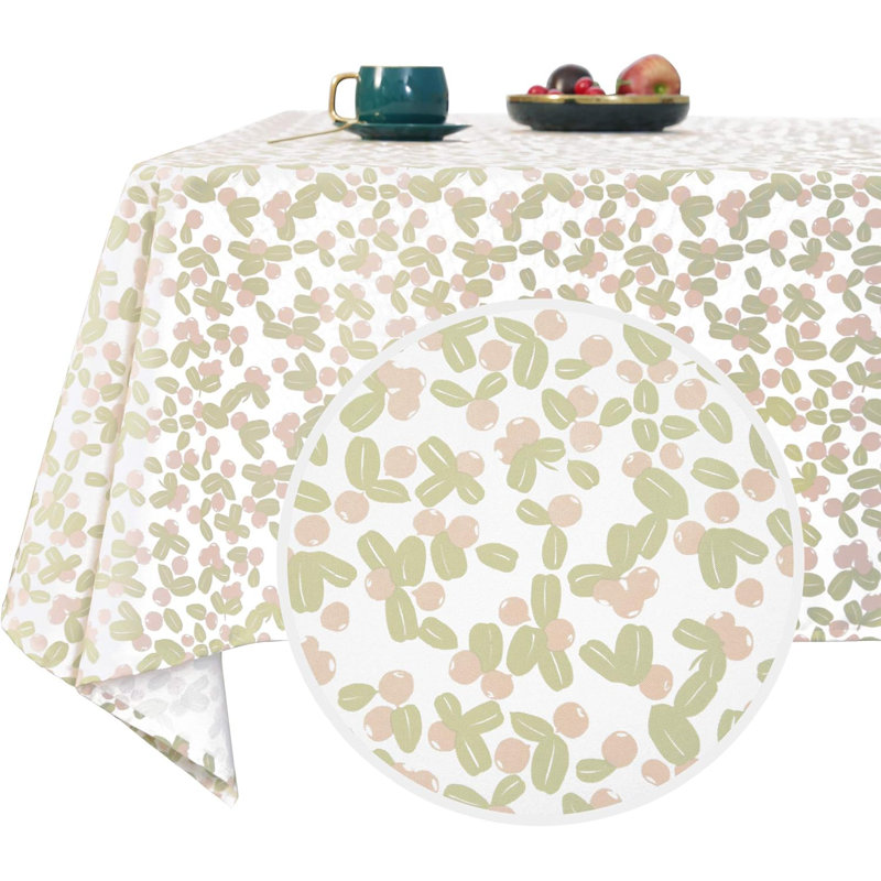 Deconovo water -repellent tablecloth, one piece, 140cm, gray, Dark pink, 140cm W x 300cm L