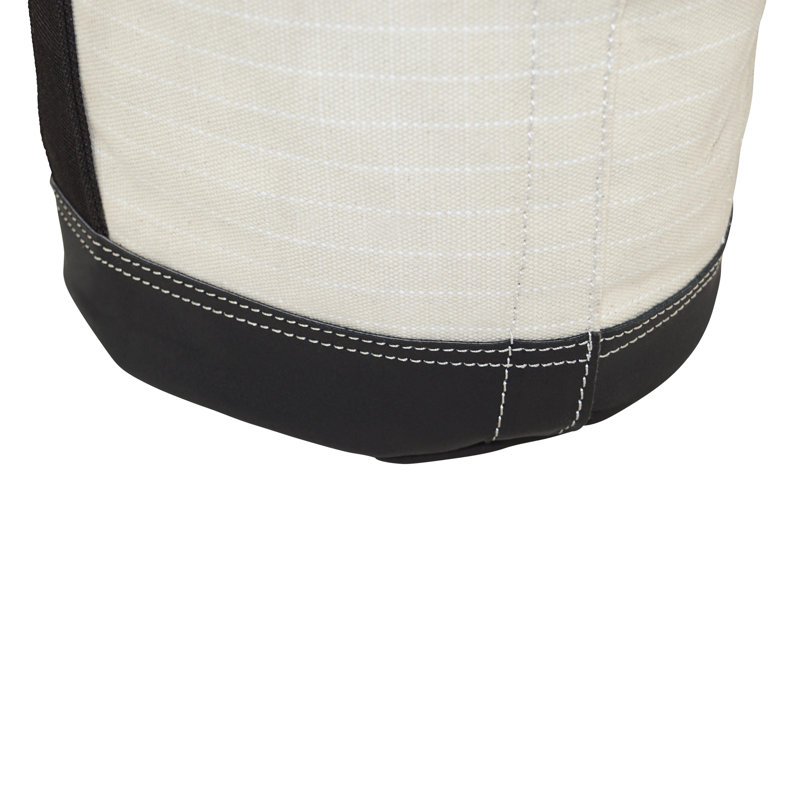 12 in. 1-Pocket Utility Tool Bucket in White with Hook