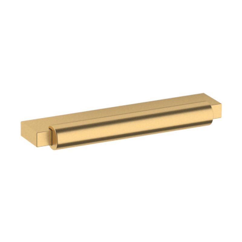 Modern Satin Brass Cabinet Pull with Mounting Hardware