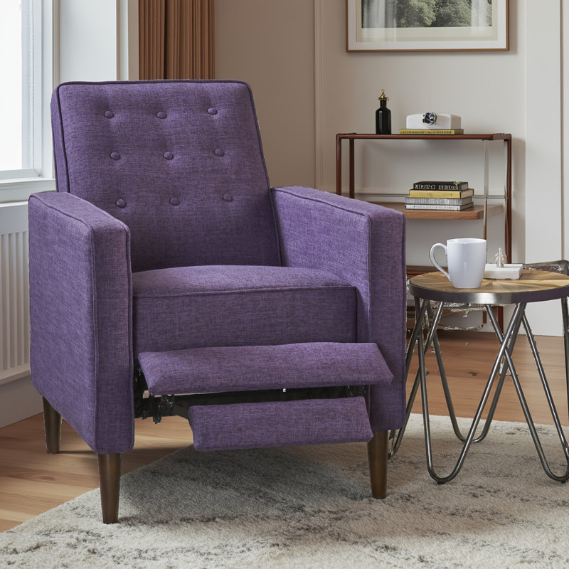 Fauteuil inclinable Aubrie, Tissu mauve