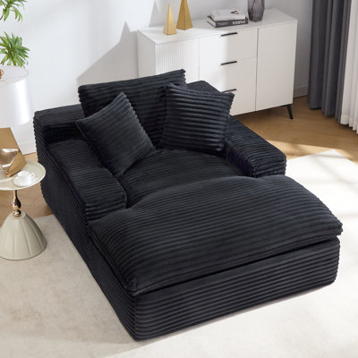 67" Upholstered Chaise Lounge Chair With with Removable Top Cushion by Mercer41