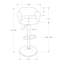 Tabouret de bar, pivotant, hauteur de bar, réglable, aspect cuir