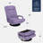  360-Degree Swivel Gaming Floor Chair W/ Armrest Handles, Foldable Adjustable Backrest - Light Purple-1950952717