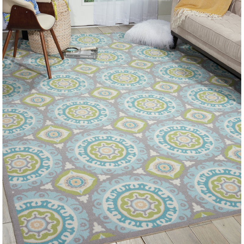 Geometric Indoor / Outdoor Area Rug, Rectangle 236 x 330cm