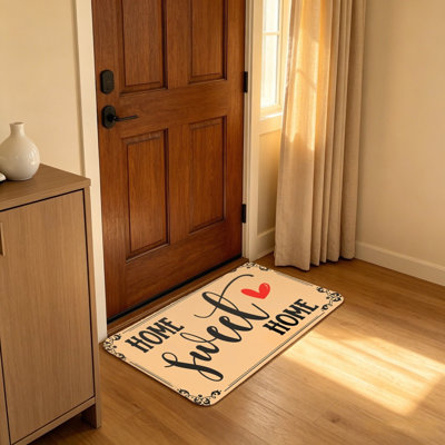 Tapis de bienvenue 20 po x 32 po Warm Orange Home Sweet Home