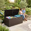 Boîte de rangement extérieure imperméable 220 gallons, boîte de terrasse verrouillable, outil de jardin pour meubles de patio, noir-129854635