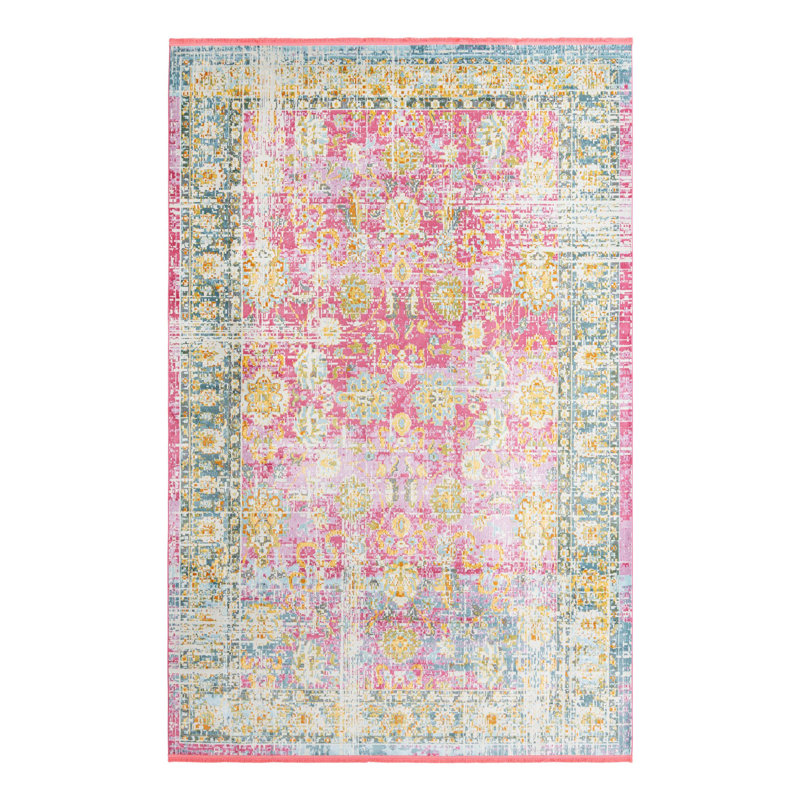 Haefner Floral Indoor Rug, Rectangle 6' x 9'