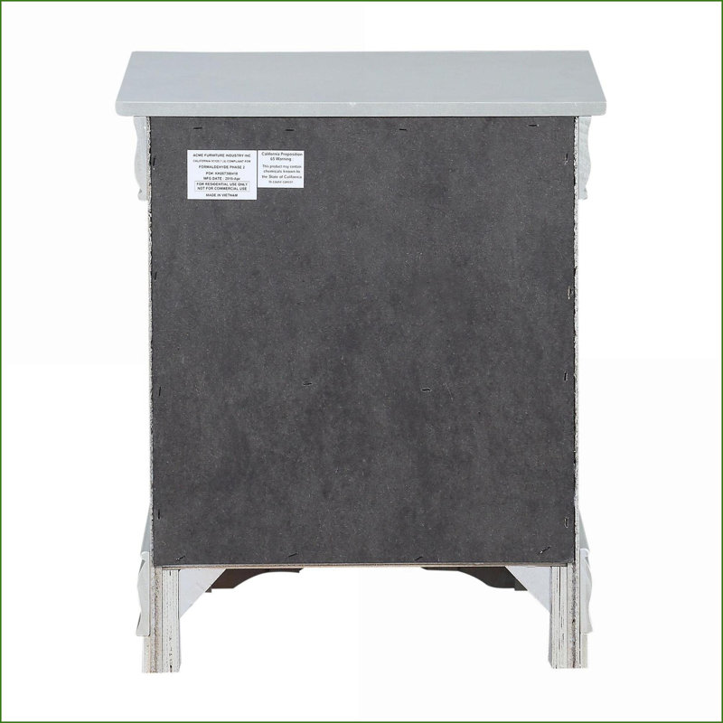 Table de chevet 2 tiroirs Platinum Classic