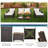 Gymax Acacia Wicker 6 - Person Patio Conversation Set with Cushions
