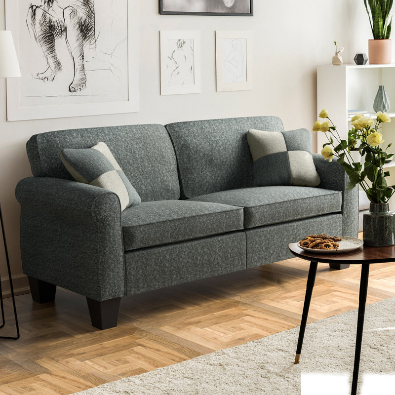 Canapé Felton, Polyester gris foncé