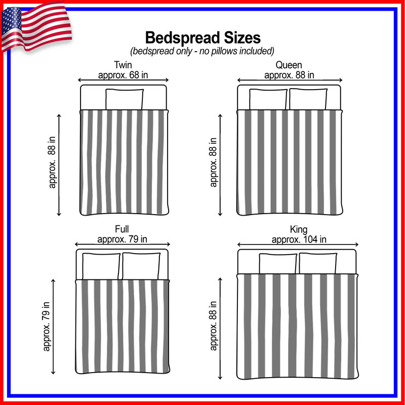 Gray White Striped Bedding Striped Bedspread Pattern, Twin