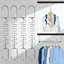 Cintres en acier inoxydable pour économiser de l'espace, organisateur de garde-robe à plusieurs niveaux pour un rangement efficace des vêtements, des dortoirs et des articles essentiels pour la maison, paquet de 4