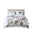 Édredon pour très grand lit avec draps taupe, mauve et taies décoratives mauves
