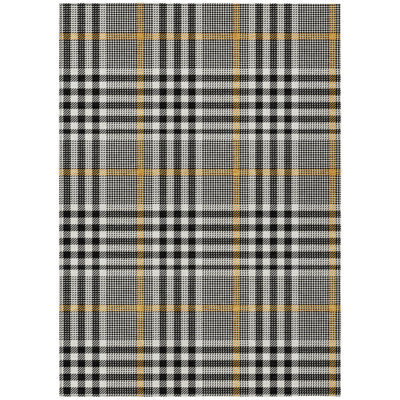 Tapis intérieur lavable à carreaux ivoire 3 pi x 5 pi HomeRoots