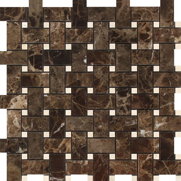 Marble Basketweave Mosaic Wall & Floor Tile