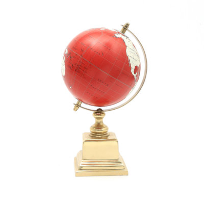 Globe | Tabletop Decorative Globe on Aluminum Base,10.75"(H)