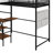 Twin Size Loft Metal Bed With Built-In Charging Station And LED Light-391460460