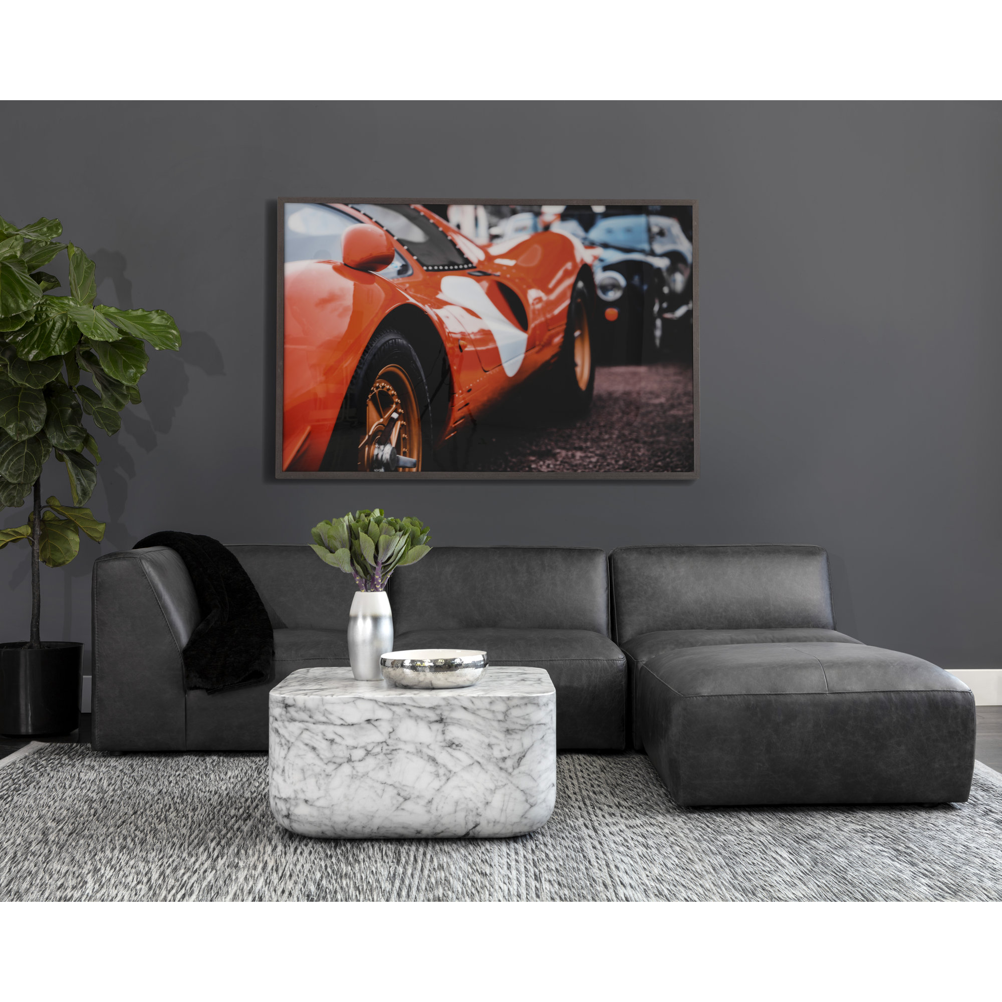 Antrim Single Coffee Table, White/Gray