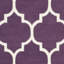 Tapis mauve / ivoire en laine touffeté et fabriqué à la main à motif géométrique Carolene-1043210907