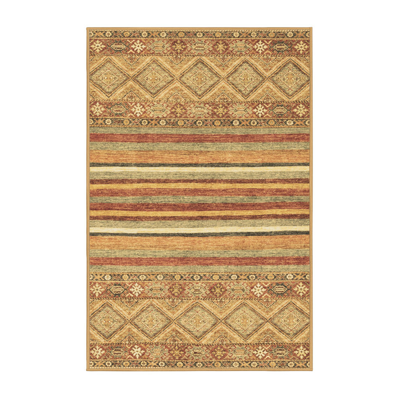 Washable Striped Indoor Rug, Rectangle 2' x 3'