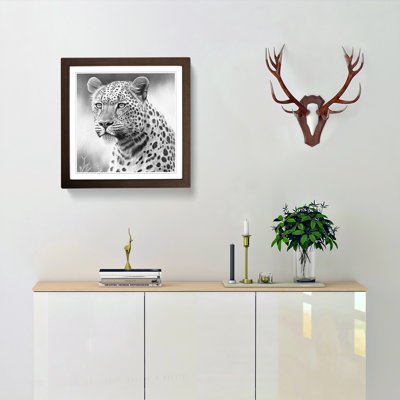 Leopard Drawing - Framed Print