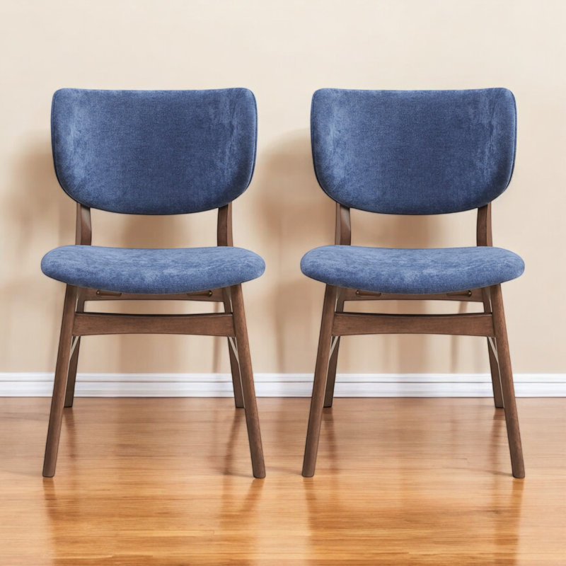 Ensemble de 2 chaises d'appoint Indrit Green, Bleu