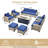 Wahkon 7 - Person Outdoor Conversation Set, Wicker Patio Sofa & Chair Set with Fire Pit and Cushions-1658678159