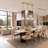 Abner Metal Pendant with Bark-Textured Glass Shades-1188212122