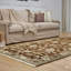 Tapis transitionnel charmant en laine noué à la main beige