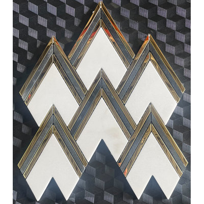 Metal Herringbone Mosaic Wall Tile