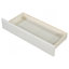 Lit de jour simple rembourré très grand avec deux tiroirs, beige
