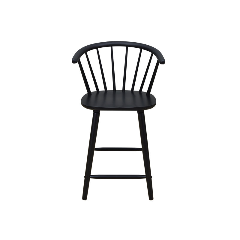 Tabouret à hauteur de comptoir Janna - noir, Noir